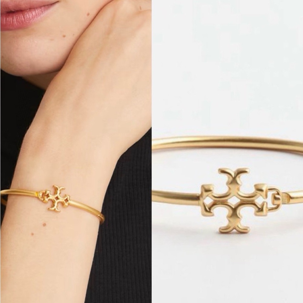 Tory Burch Gold Logo Bangle Bracelet
